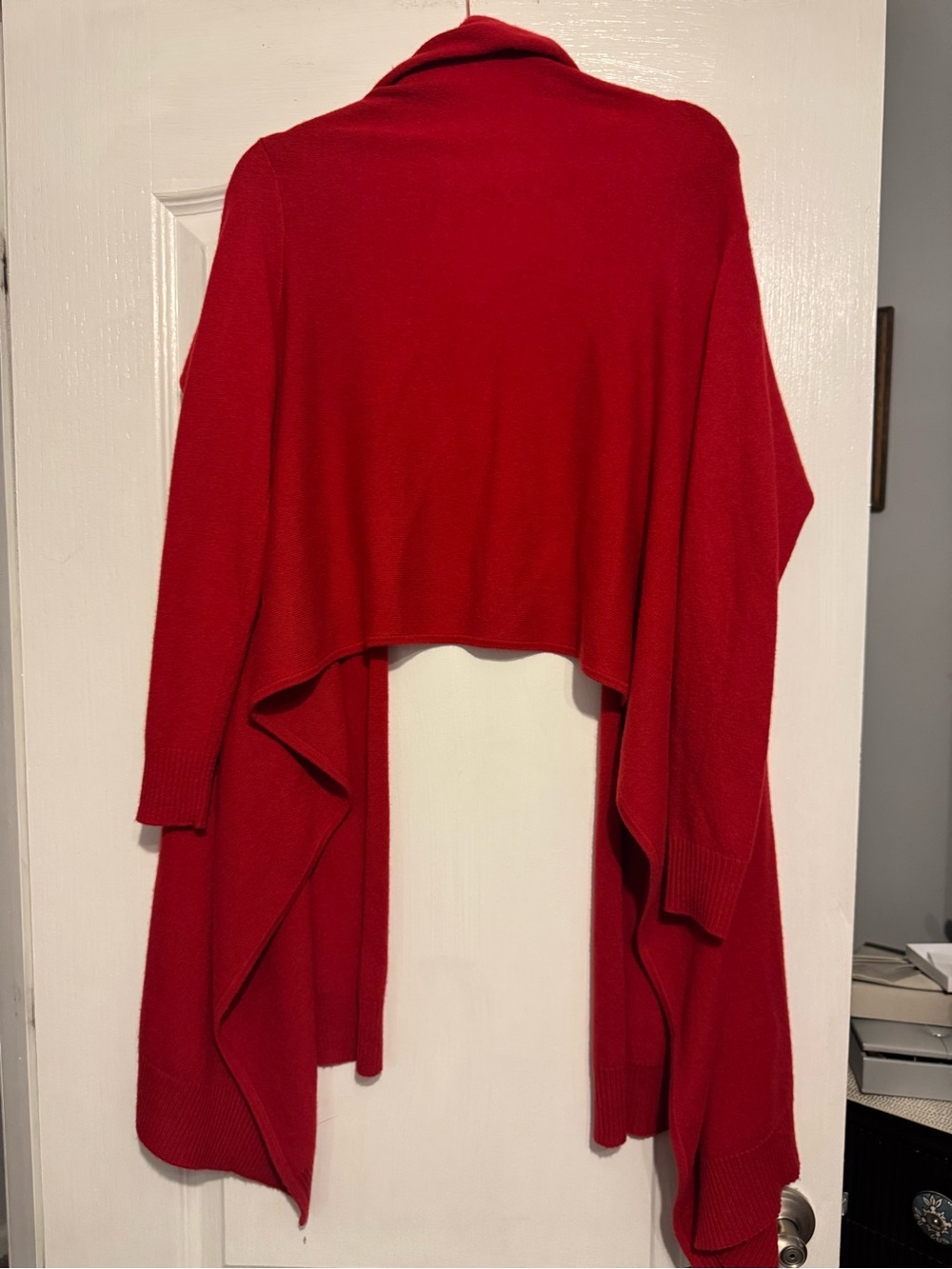 KATE SPADE 100% Cashmere Red Women's Wrap Sweater - Picture 3 of 5